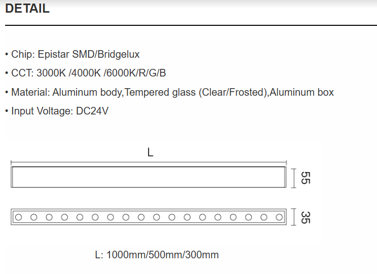 Outdoor LED Linear In-Ground Lights